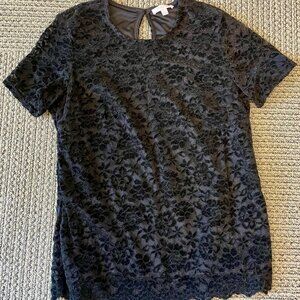 Teddi Rose velvet lace blouse
